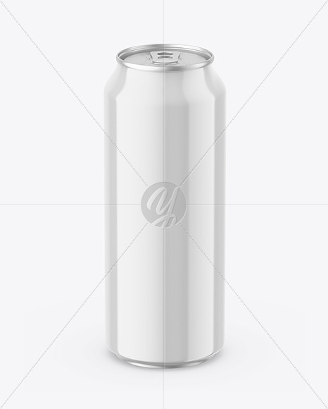 Metallic Drink Can w/ Glossy Finish Mockup