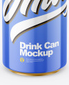 Metallic Drink Can w/ Glossy Finish Mockup