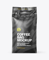 Glossy Coffee Bag Mockup - Front View
