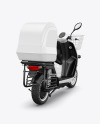 Delivery Scooter Mockup - Back Half Side View