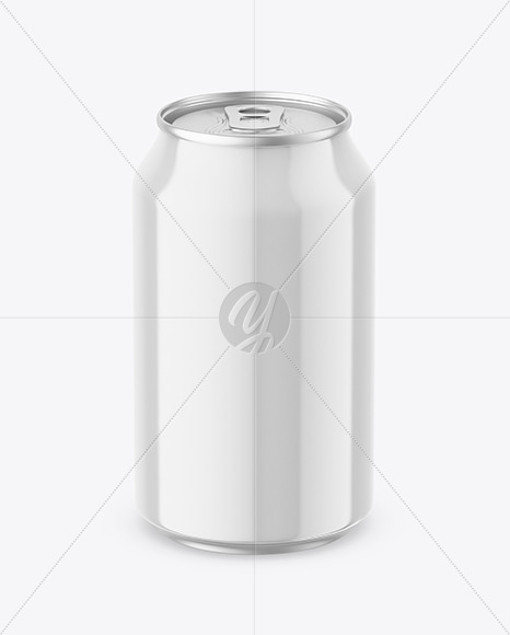 Metallic Drink Can w/ Glossy Finish Mockup