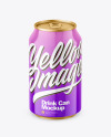 Metallic Drink Can w/ Glossy Finish Mockup