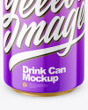 Metallic Drink Can w/ Glossy Finish Mockup