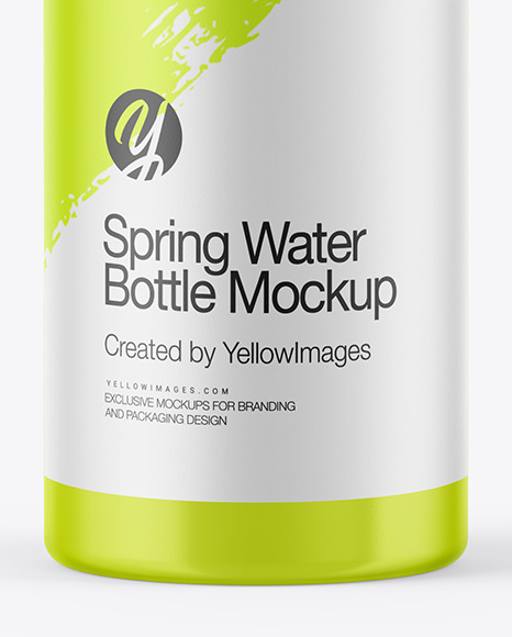 Aluminum Bottle with Glossy Finish Mockup