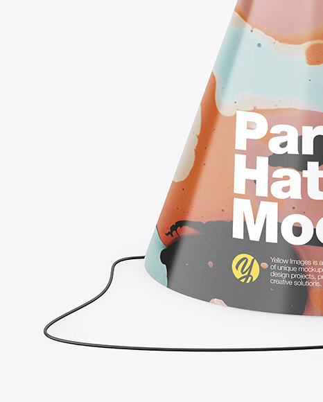 Glossy Party Hat Mockup