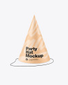 Kraft Party Hat Mockup