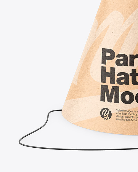 Kraft Party Hat Mockup