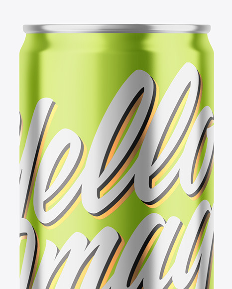 355ml Glossy Metallic Drink Can Mockup