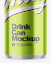 355ml Glossy Metallic Drink Can Mockup