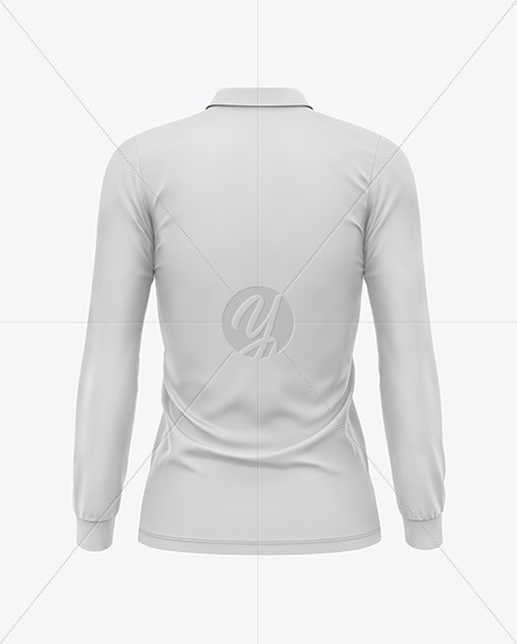 Women's Long Sleeve Polo Shirt Mockup