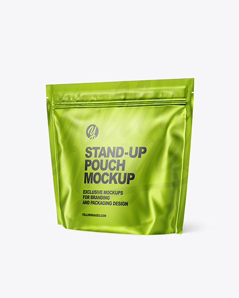 Metallic Stand-up Pouch Mockup