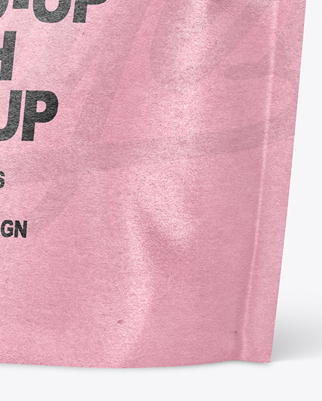 Kraft Paper Stand-up Pouch Mockup