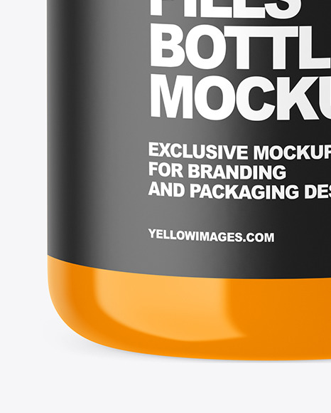 Glossy Pills Bottle Mockup