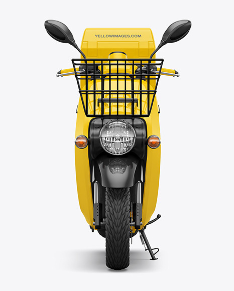 Delivery Scooter Mockup - Front View