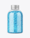 Blue Bath Salt in Jar Mockup