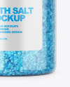 Blue Bath Salt in Jar Mockup