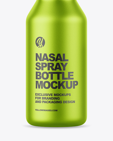 Metallic Nasal Spray Bottle Mockup Metallic Nasal Spray Bottle Mockup