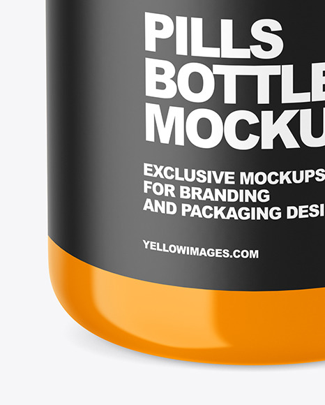 Glossy Pills Bottle Mockup