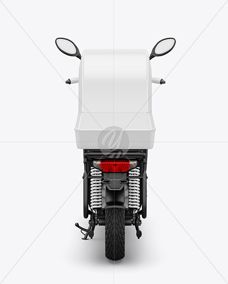 Delivery Scooter Mockup - Back View