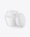 Half Opened Cosmetic Jar Mockup