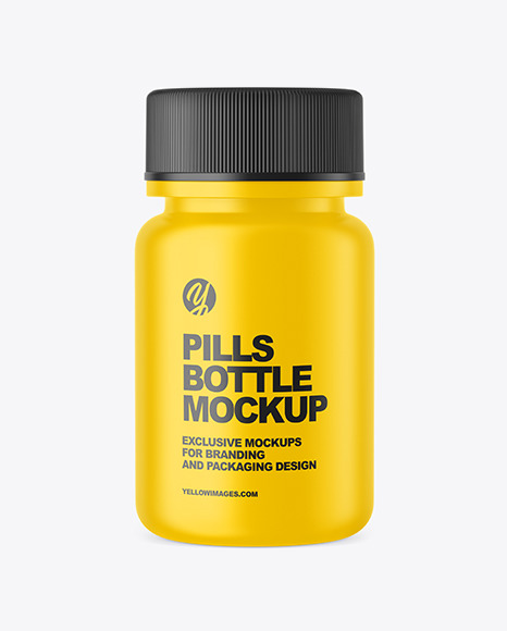 Matte Pills Bottle Mockup