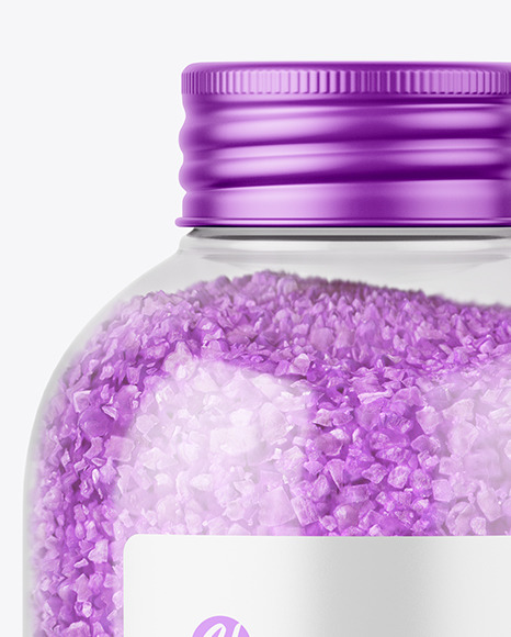 Violet Bath Salt in Jar Mockup