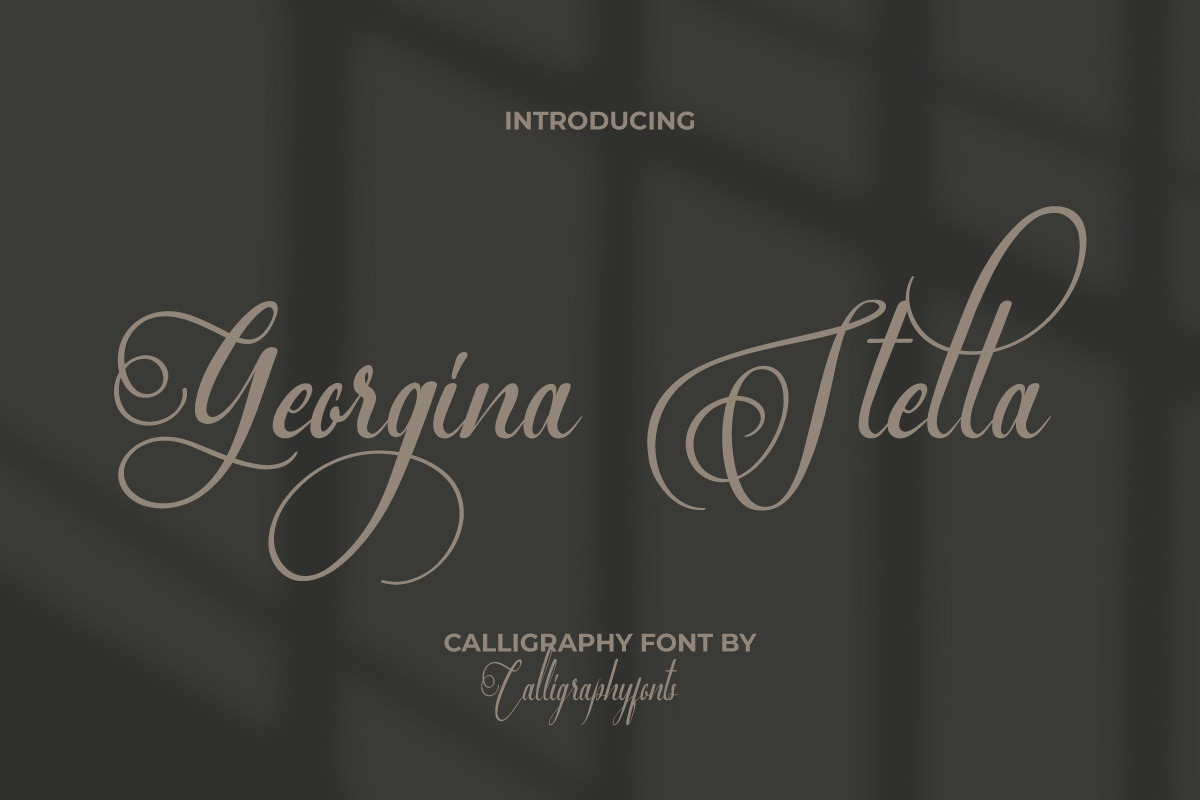 Georgina Stella Calligraphic Font Georgina Stella Calligraphic Font