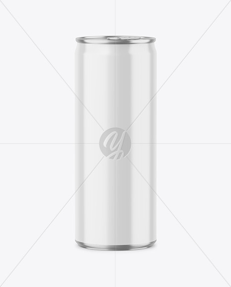 250ml Metallic Drink Can w/ Glossy Finish Mockup