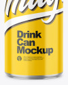 250ml Metallic Drink Can w/ Glossy Finish Mockup