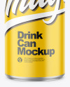 250ml Metallic Drink Can w/ Matte Finish Mockup