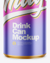 250ml Matte Metallic Drink Can Mockup