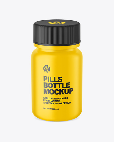 Matte Pills Bottle Mockup