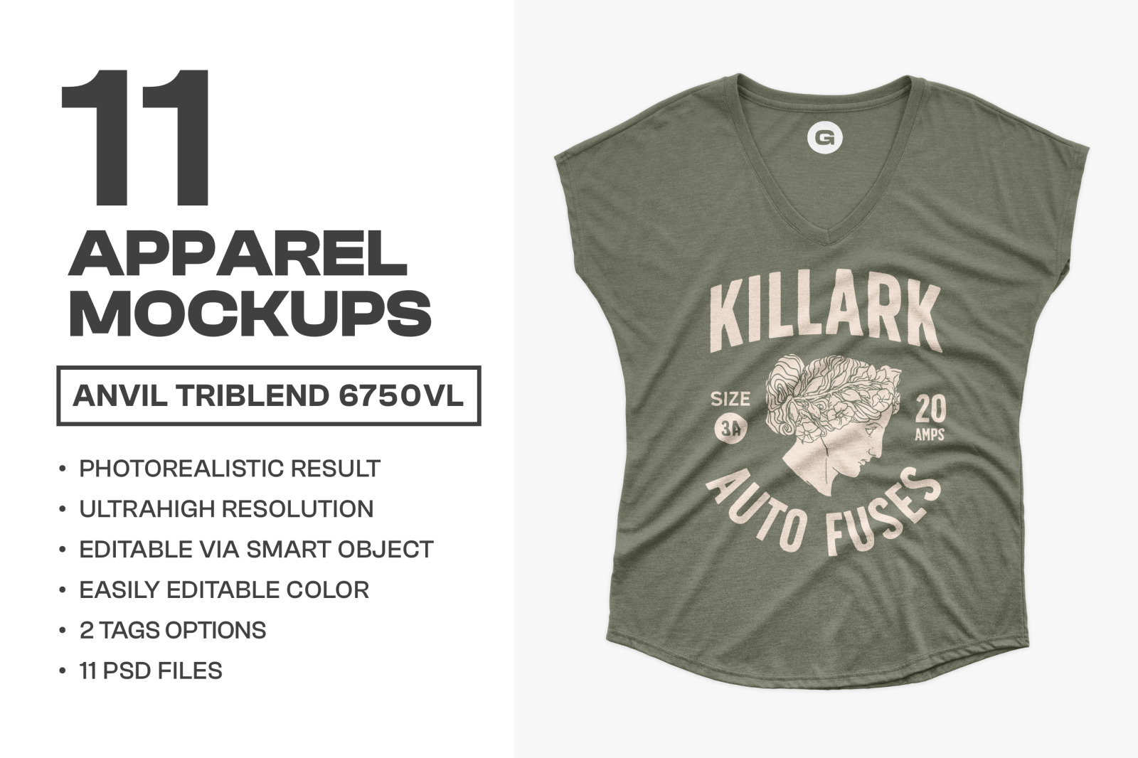 Anvil Ladies Triblend V-Neck 6750VL Tshirt Mockups Anvil Ladies Triblend V-Neck 6750VL Tshirt Mockups