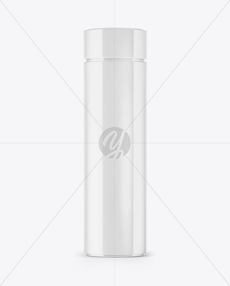 Glossy Thermos Bottle Mockup