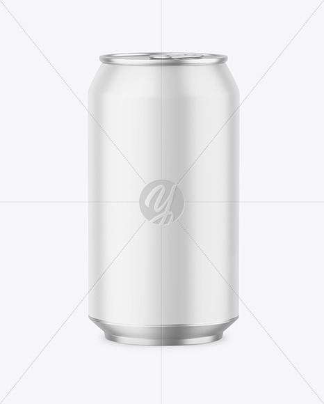 330ml Metallic Drink Can w/ Matte Finish Mockup