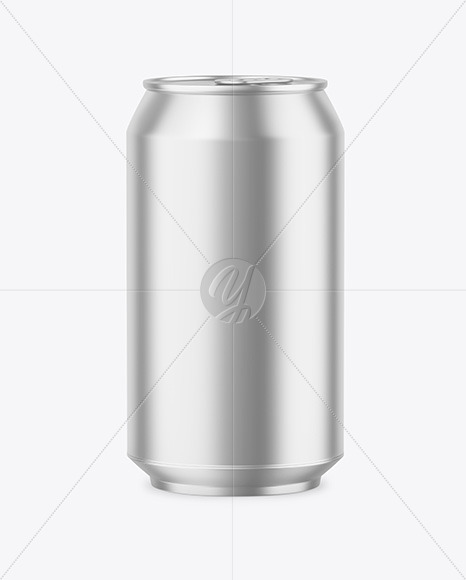 330ml Matte Metallic Drink Can Mockup