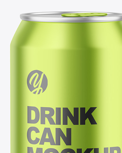 330ml Matte Metallic Drink Can Mockup