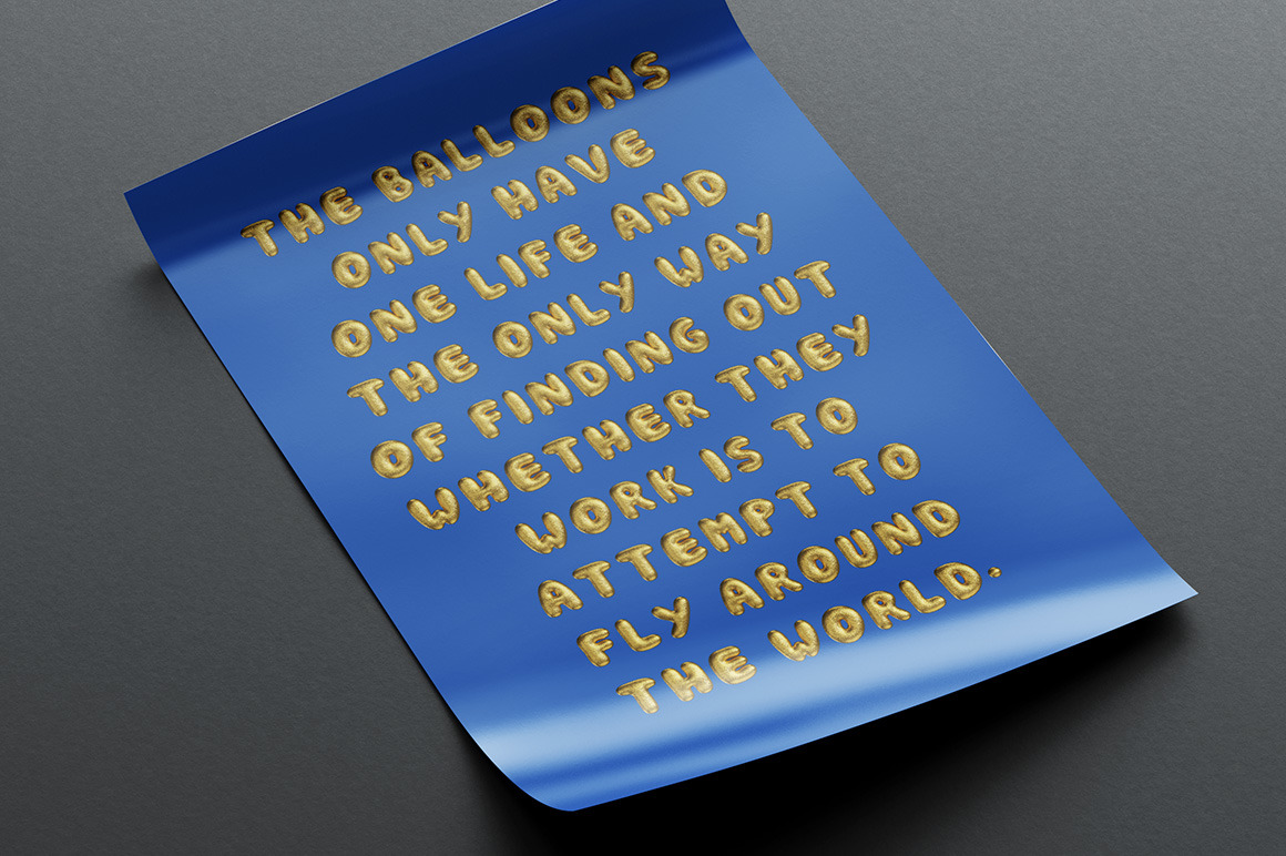 Balloon Glitter Font Balloon Glitter Font