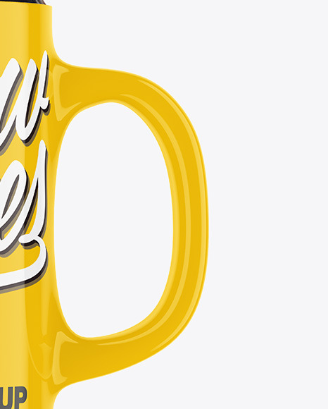 Glossy Mug w/ Coffee Splash Mockup