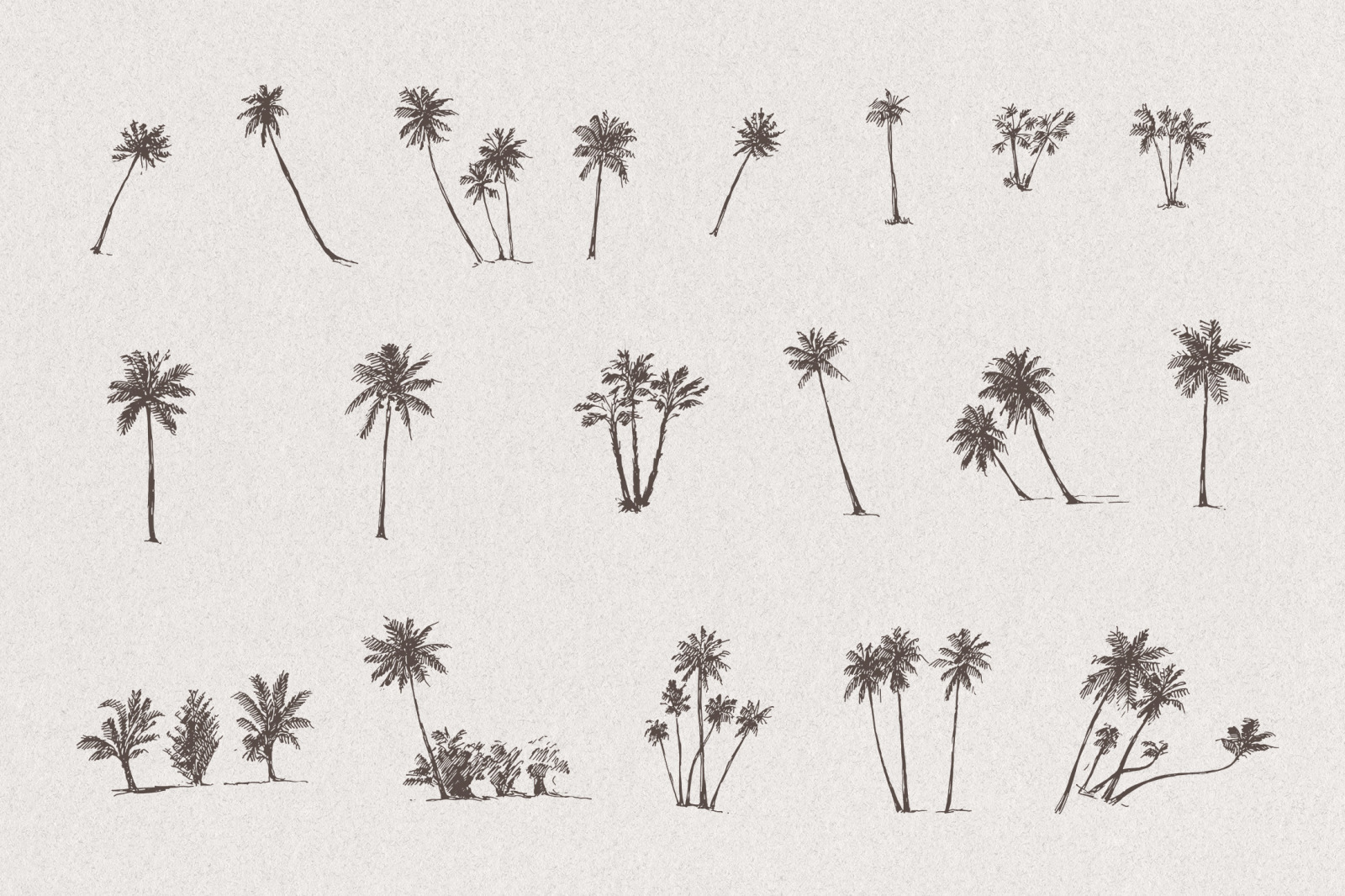 Silhouettes of palm trees VOL. 1