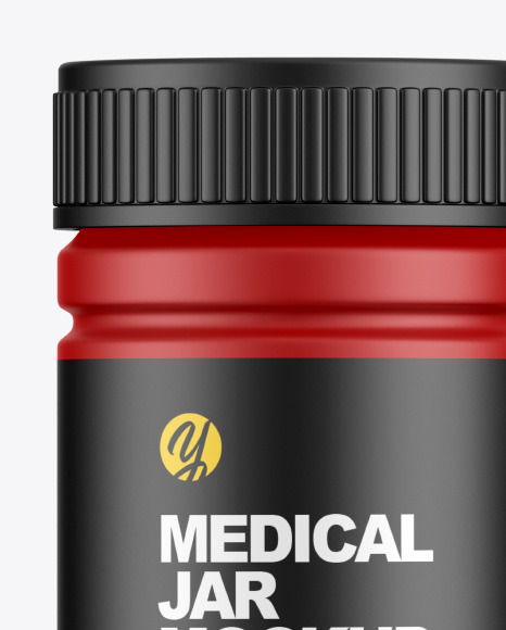 Matte Plastic Pharmacy Jar Mockup