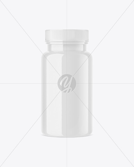 Glossy Pills Bottle Mockup