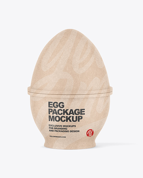 Kraft Paper Egg Package Mockup