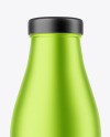 Metallic Milk Bottle Mockup