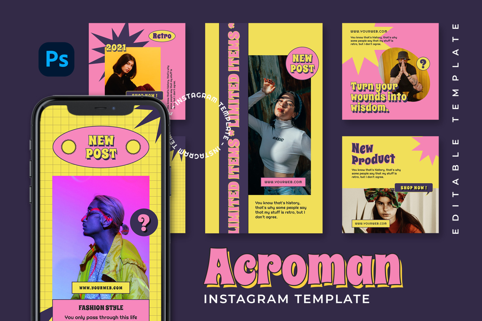 Acroman Instagram Template