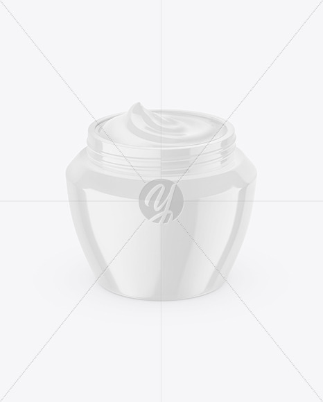 Opened Cosmetic Jar Mockup Opened Opened Cosmetic Jar Mockup Opened