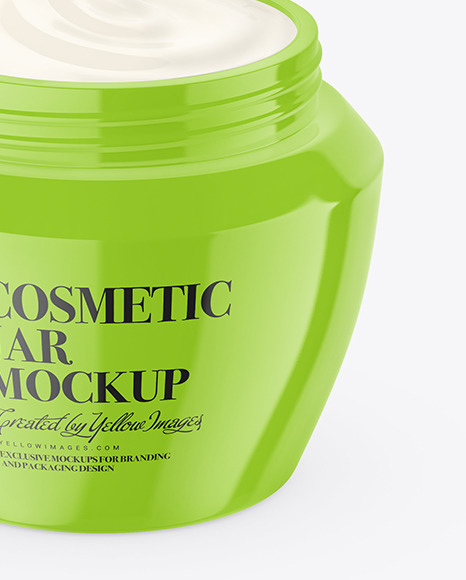 Opened Cosmetic Jar Mockup Opened Opened Cosmetic Jar Mockup Opened