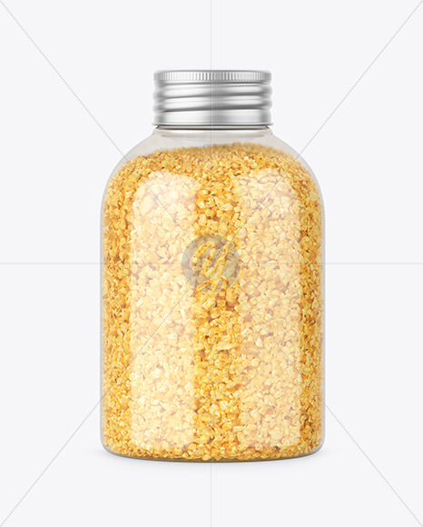 Yellow Bath Salt in Jar Mockup