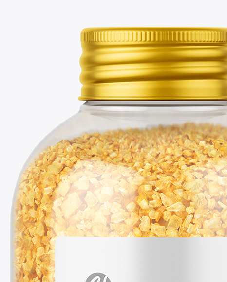 Yellow Bath Salt in Jar Mockup