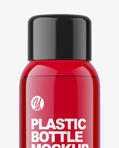 Colored Plastic Bottle Mockup